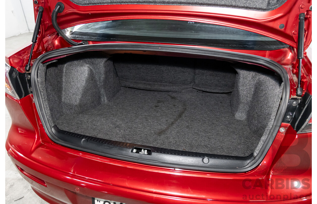 1/2013 Mitsubishi Lancer LX CJ MY13 4d Sedan Red Metallic 2.0L