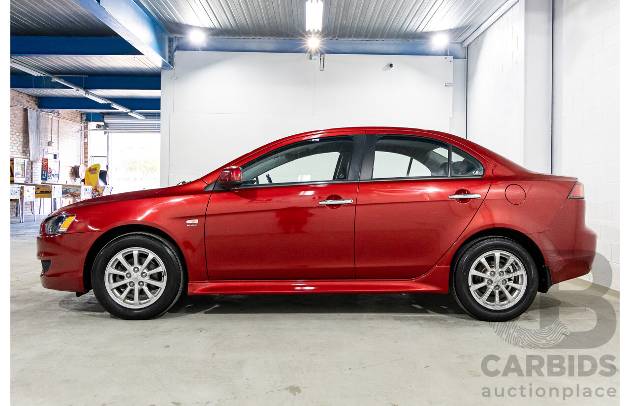 1/2013 Mitsubishi Lancer LX CJ MY13 4d Sedan Red Metallic 2.0L