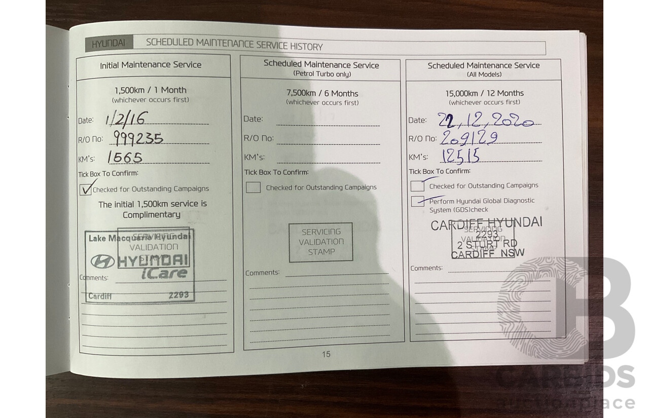 10/2015 Hyundai Tucson Active X (FWD) TL 4d Wagon Pure White 2.0L