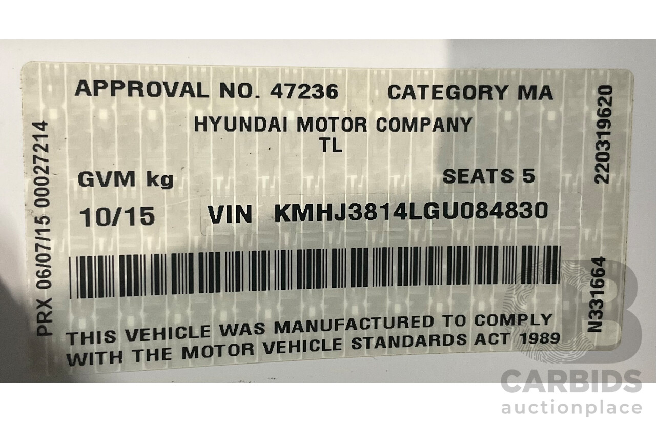 10/2015 Hyundai Tucson Active X (FWD) TL 4d Wagon Pure White 2.0L