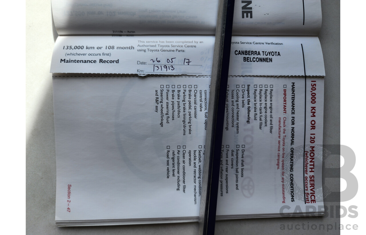 5/2007 Toyota Aurion AT-X GSV40R 4d Sedan Gold 3.5L