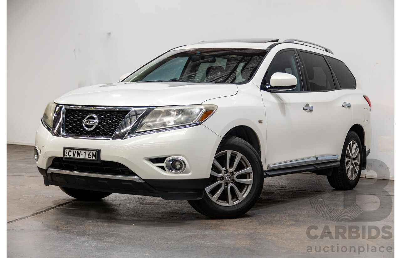 10/2014 Nissan Pathfinder ST-L R52 4d Wagon Ivory Pearl White V6 3.5L