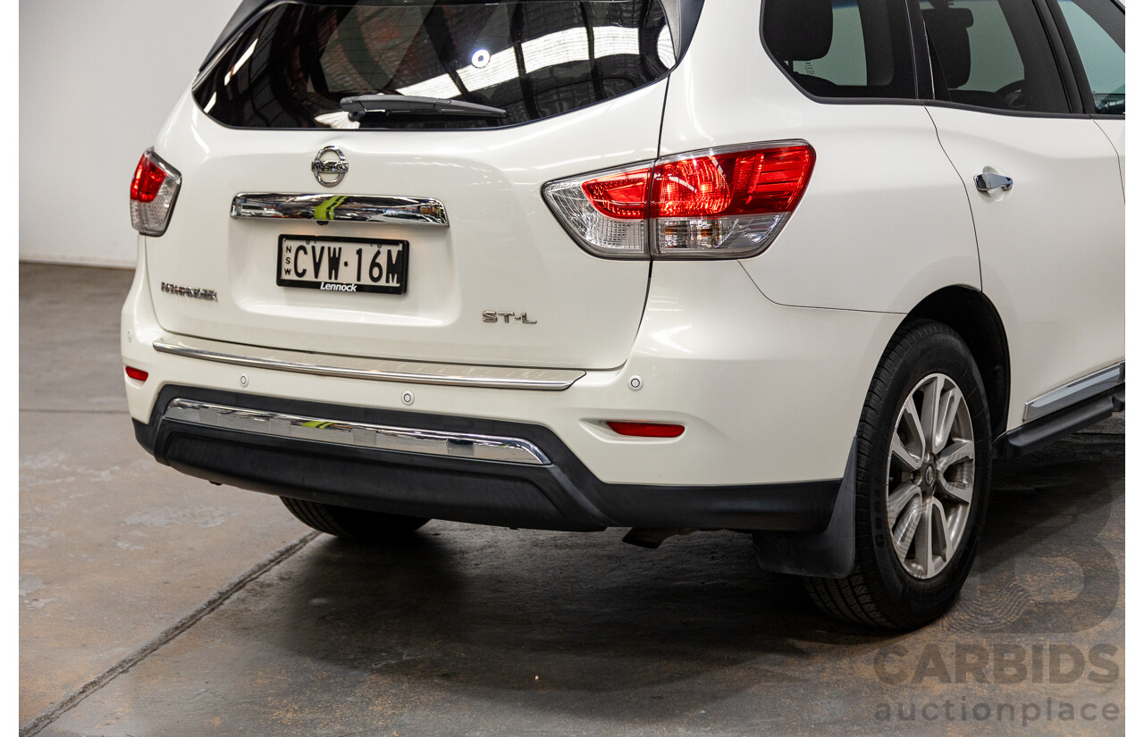 10/2014 Nissan Pathfinder ST-L R52 4d Wagon Ivory Pearl White V6 3.5L
