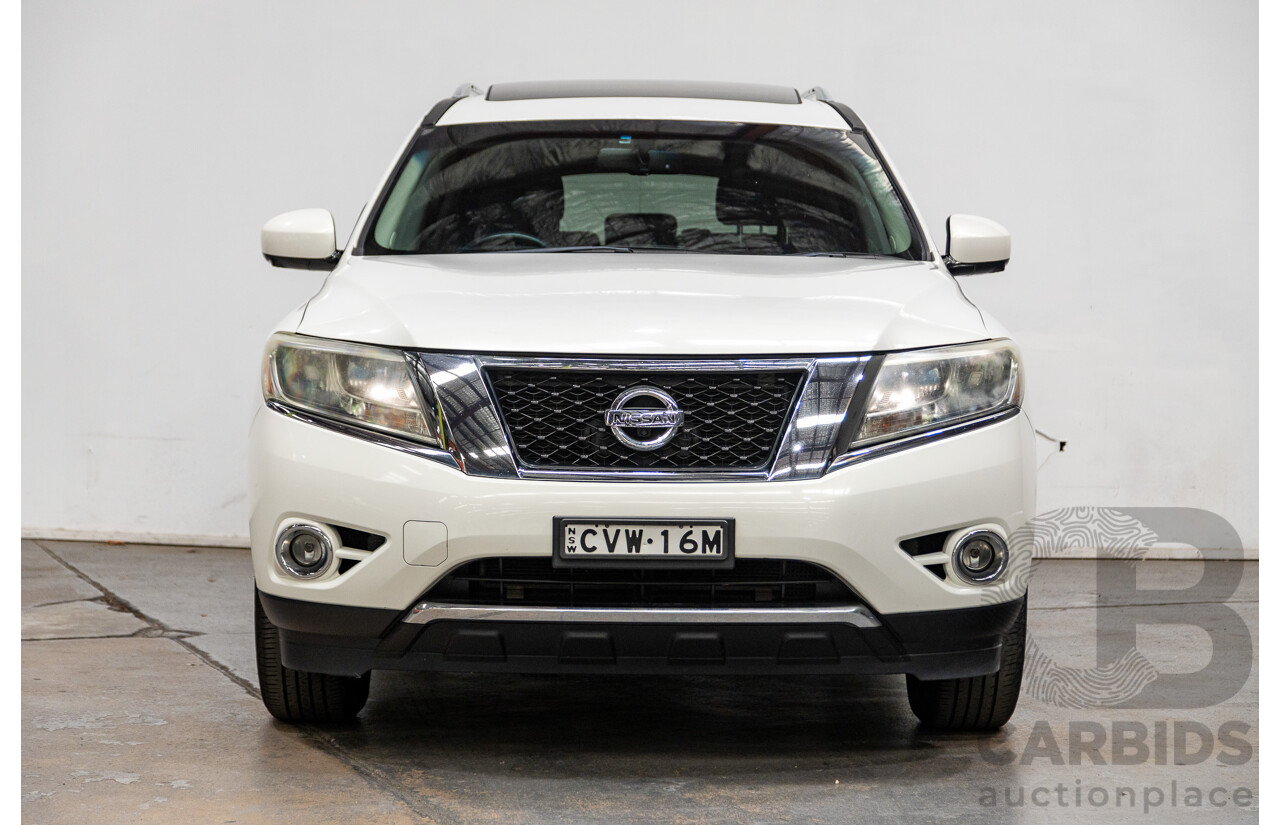 10/2014 Nissan Pathfinder ST-L R52 4d Wagon Ivory Pearl White V6 3.5L