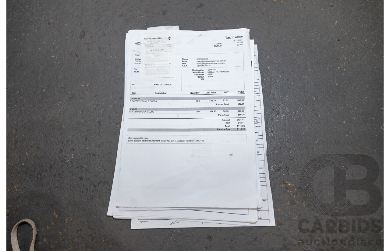 10/2014 Nissan Pathfinder ST-L R52 4d Wagon Ivory Pearl White V6 3.5L