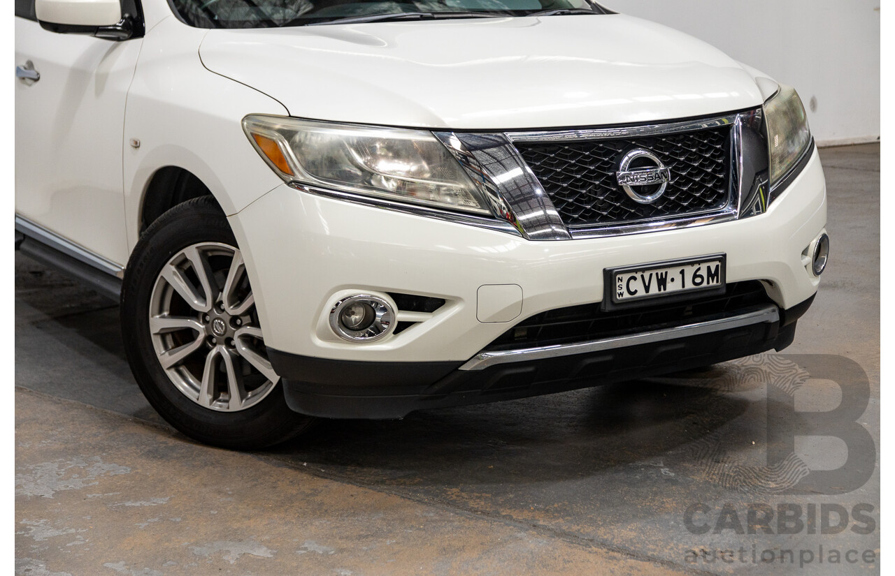 10/2014 Nissan Pathfinder ST-L R52 4d Wagon Ivory Pearl White V6 3.5L