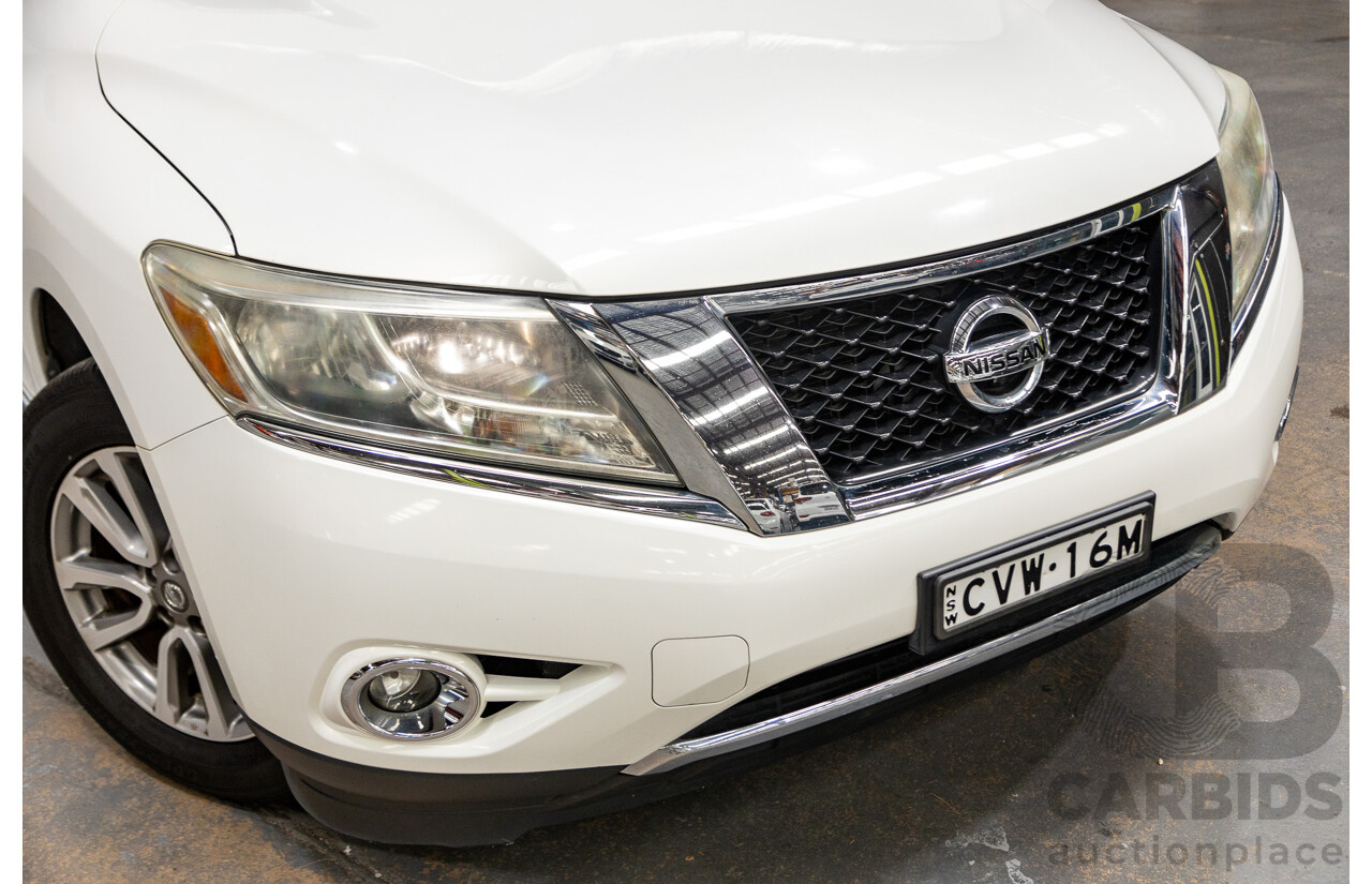 10/2014 Nissan Pathfinder ST-L R52 4d Wagon Ivory Pearl White V6 3.5L