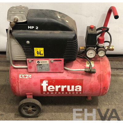 Ferrua Electric Air Compressor with Air Line and Tyre Inflating Attachment