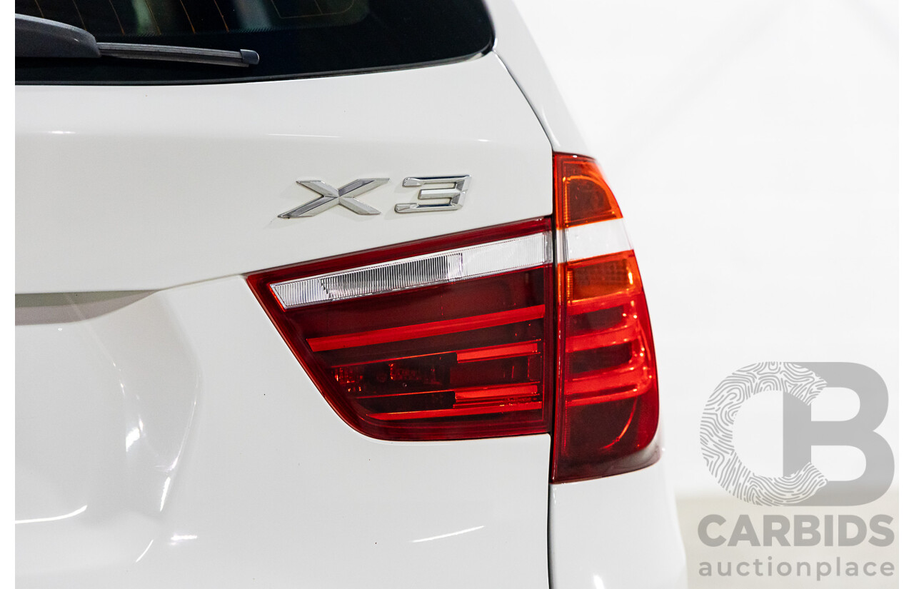 1/2012 Bmw X3 Xdrive 20i F25 4d Wagon Alpine White 2.0L