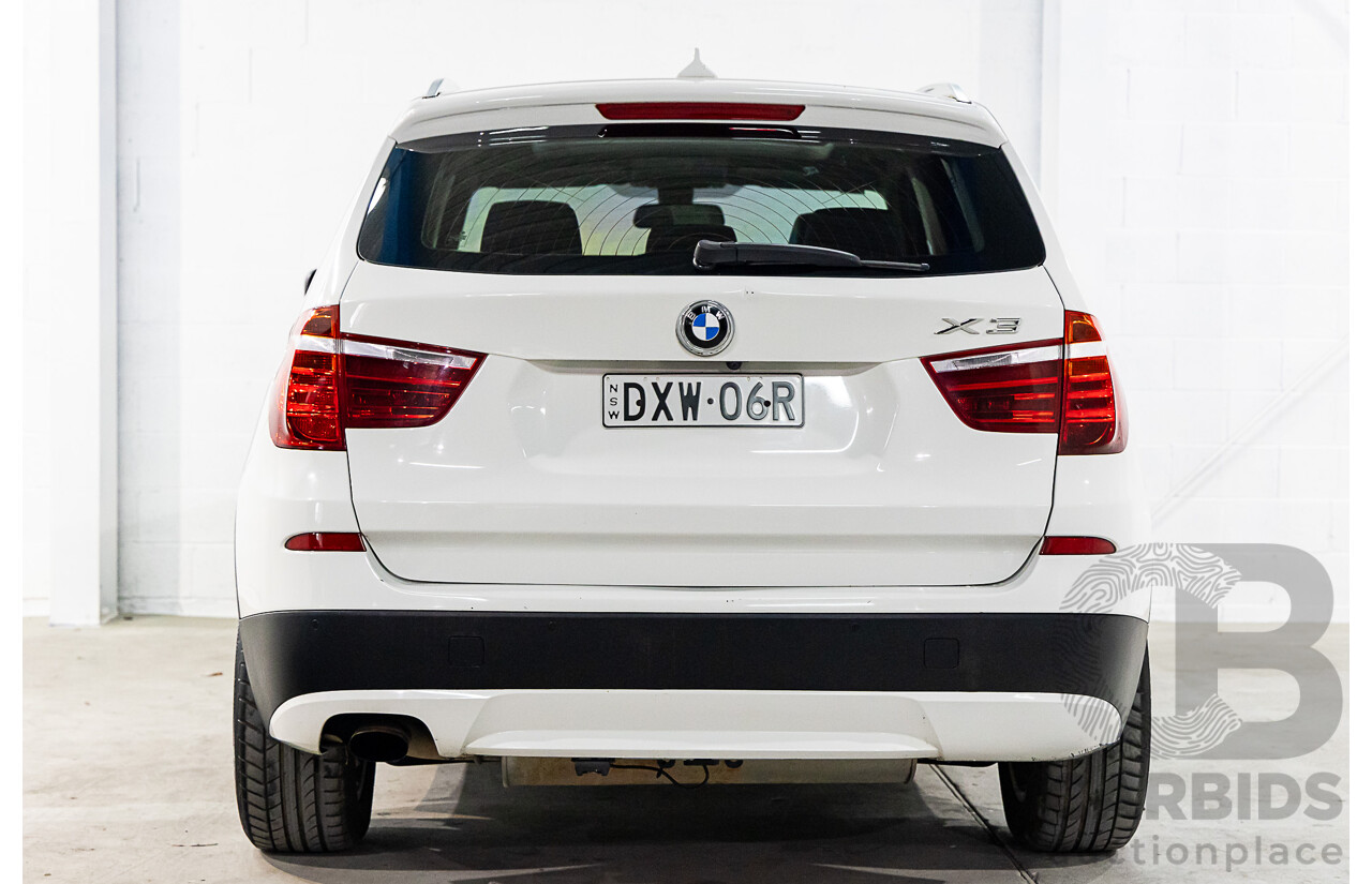 1/2012 Bmw X3 Xdrive 20i F25 4d Wagon Alpine White 2.0L