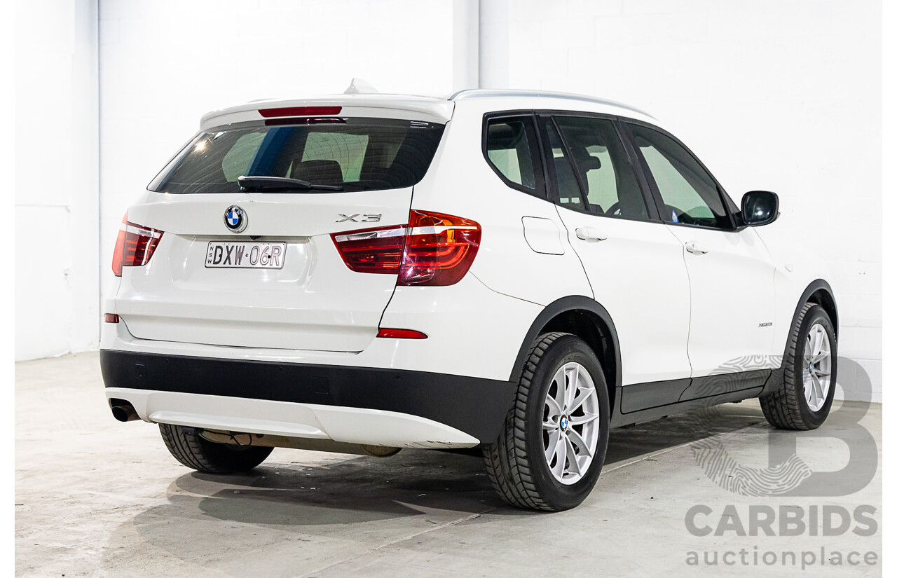 1/2012 Bmw X3 Xdrive 20i F25 4d Wagon Alpine White 2.0L