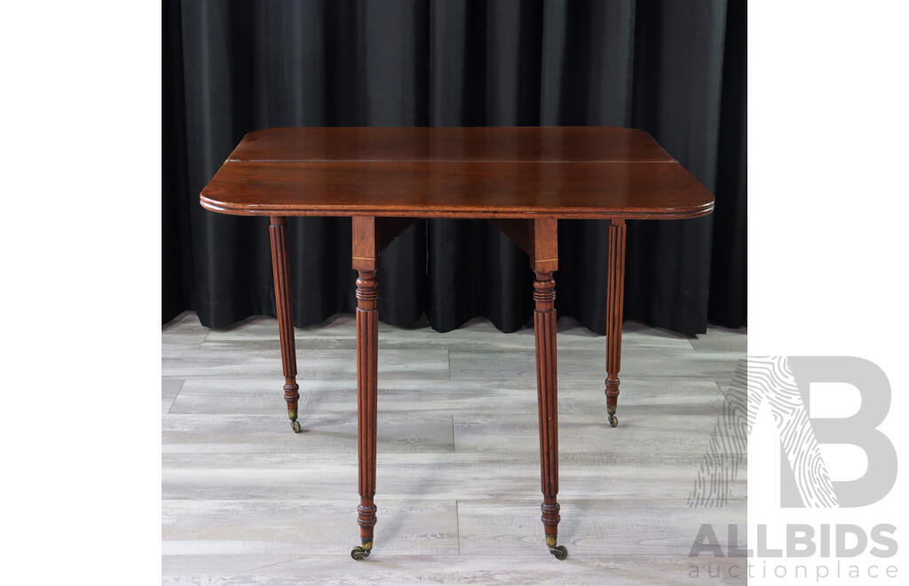 Victorian Mahogany Fold Over Gate Leg Table