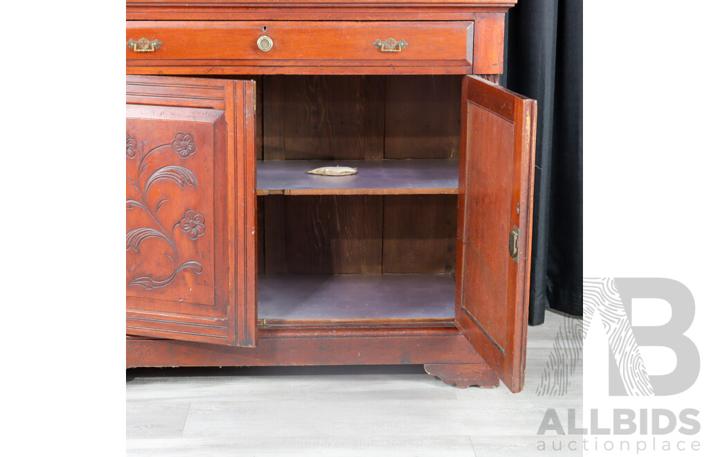 Edwardian Mahogany Two Drawer Credenza