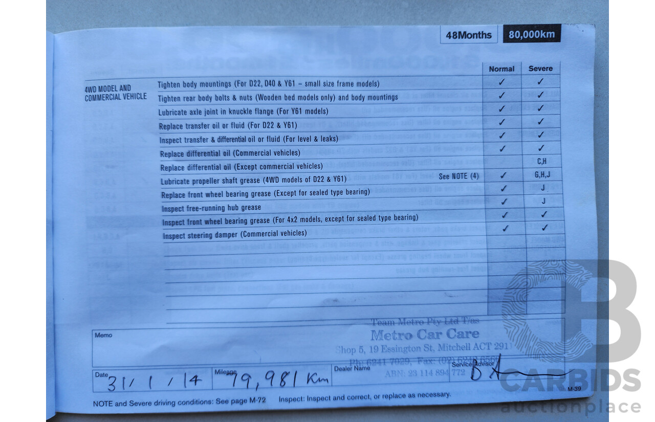 6/2010 Nissan Navara ST (4x4) D40 Dual Cab P/Up Grey 2.5L