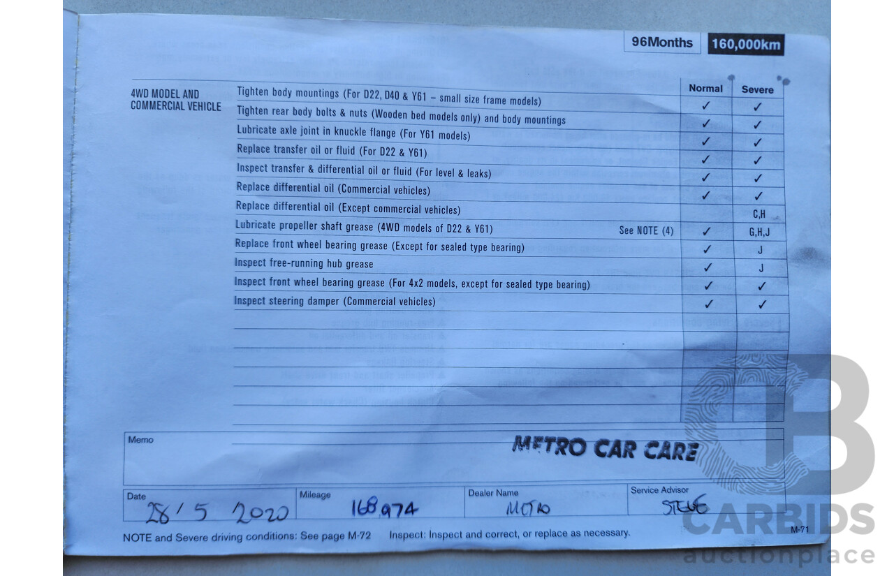 6/2010 Nissan Navara ST (4x4) D40 Dual Cab P/Up Grey 2.5L