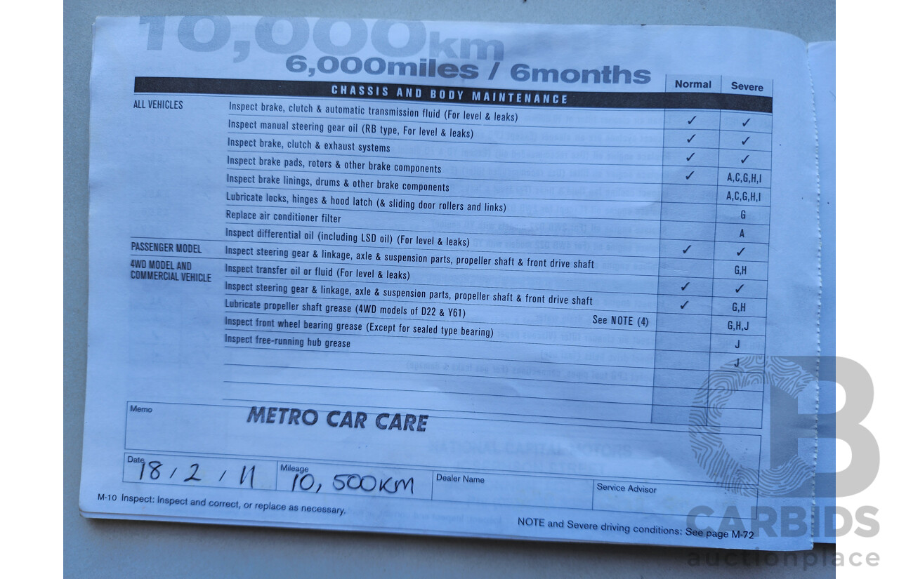 6/2010 Nissan Navara ST (4x4) D40 Dual Cab P/Up Grey 2.5L