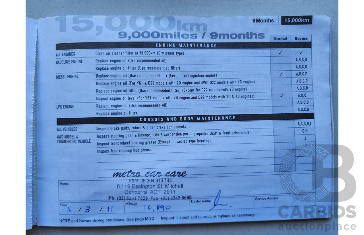 6/2010 Nissan Navara ST (4x4) D40 Dual Cab P/Up Grey 2.5L