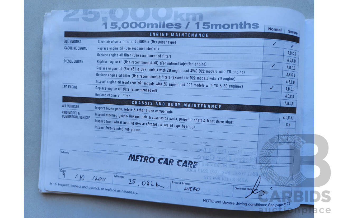 6/2010 Nissan Navara ST (4x4) D40 Dual Cab P/Up Grey 2.5L