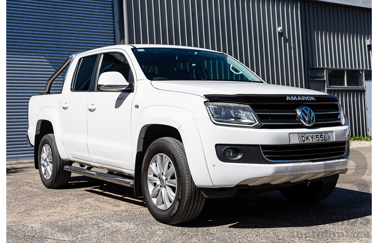 10/2016 Volkswagen Amarok TDI420 Highline (4x4) 2H MY17 Dual Cab Utility White 2.0L