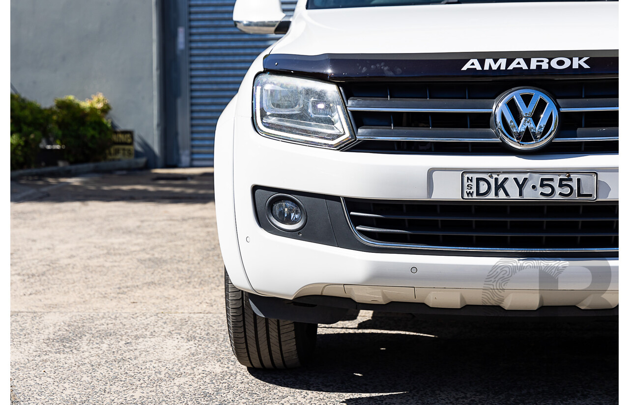 10/2016 Volkswagen Amarok TDI420 Highline (4x4) 2H MY17 Dual Cab Utility White 2.0L