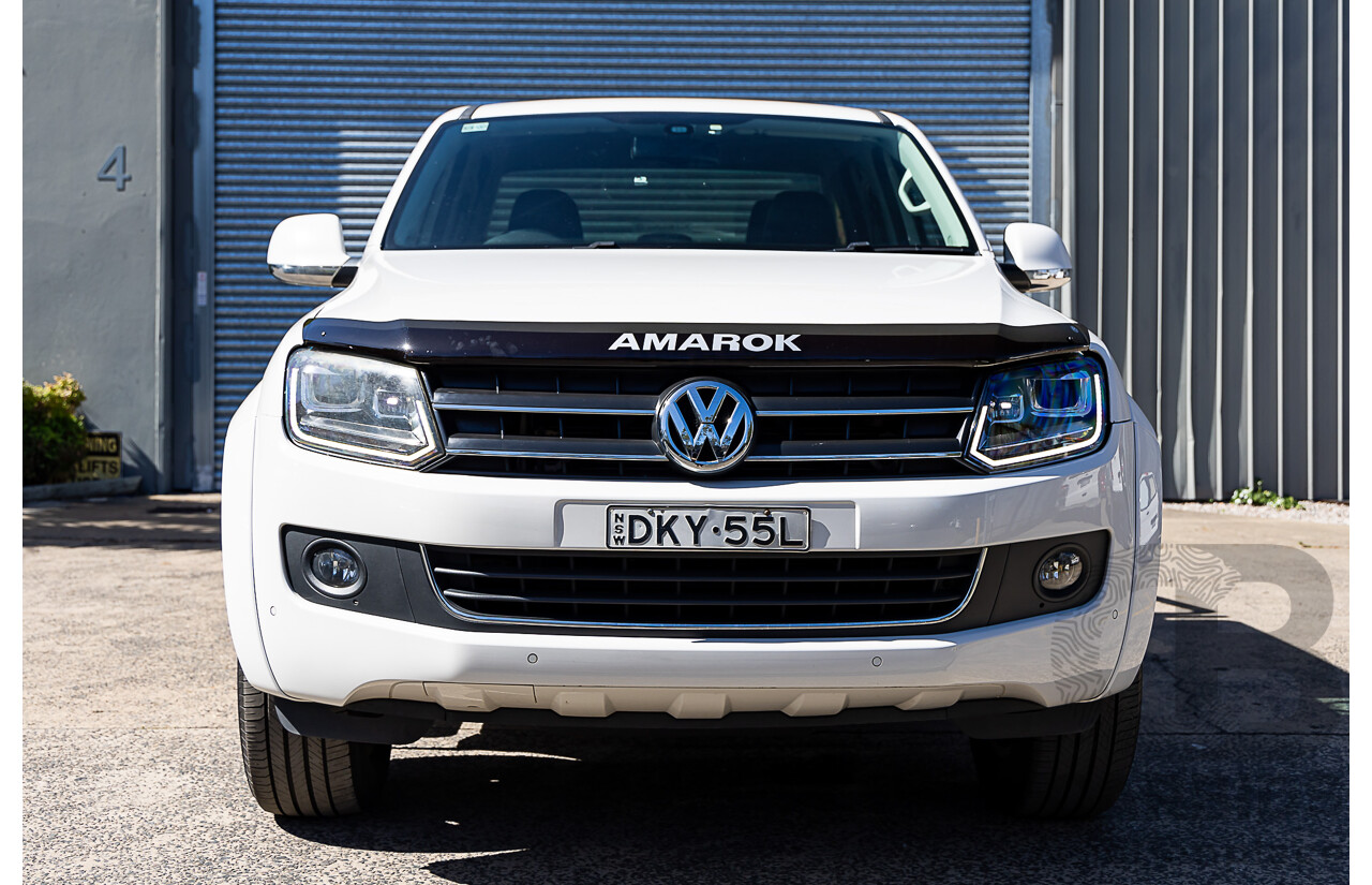10/2016 Volkswagen Amarok TDI420 Highline (4x4) 2H MY17 Dual Cab Utility White 2.0L