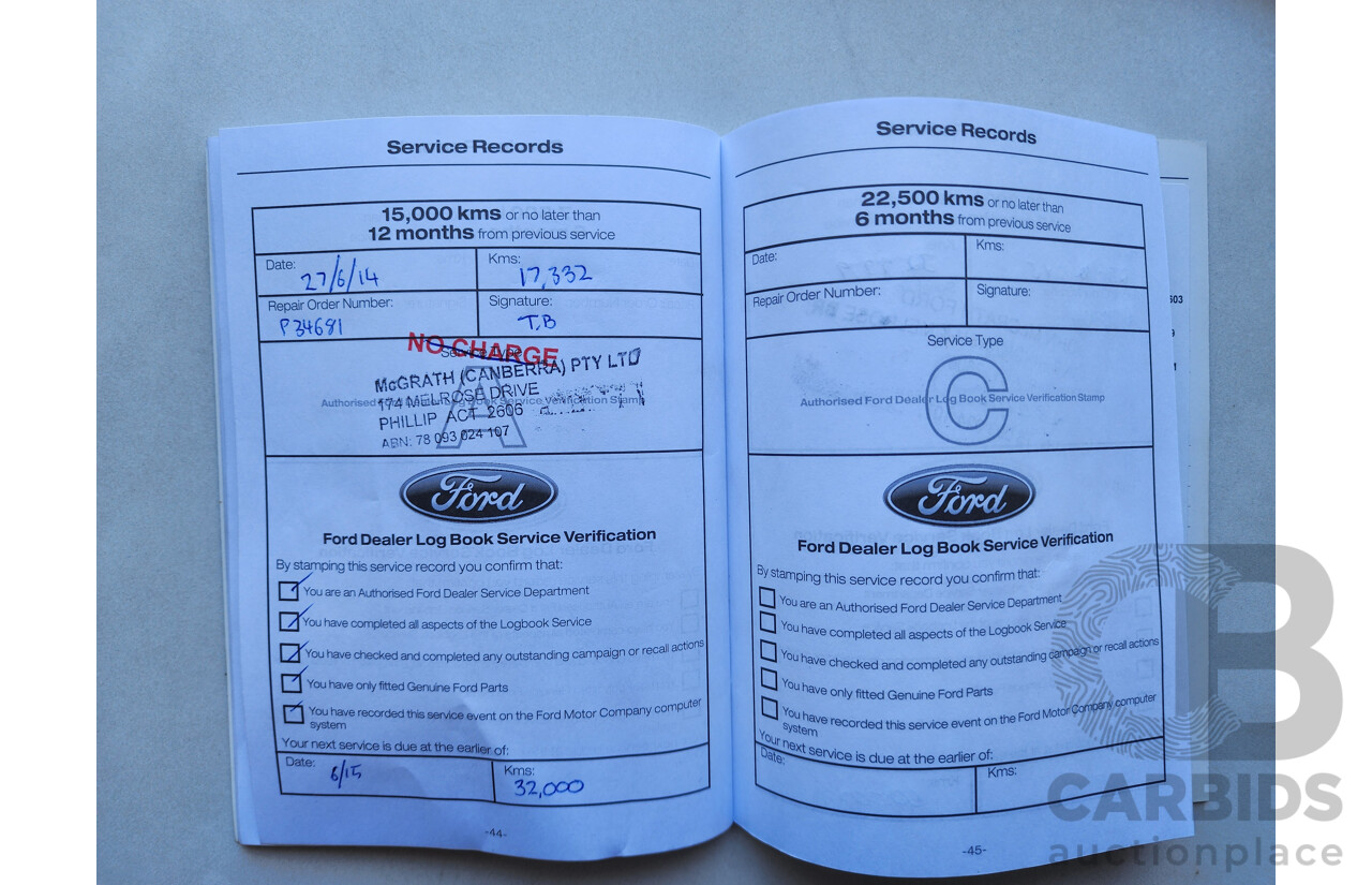 08/2013 Ford Ranger XL 2.2 (4x2) RWD PX C/Chas White 2.2L