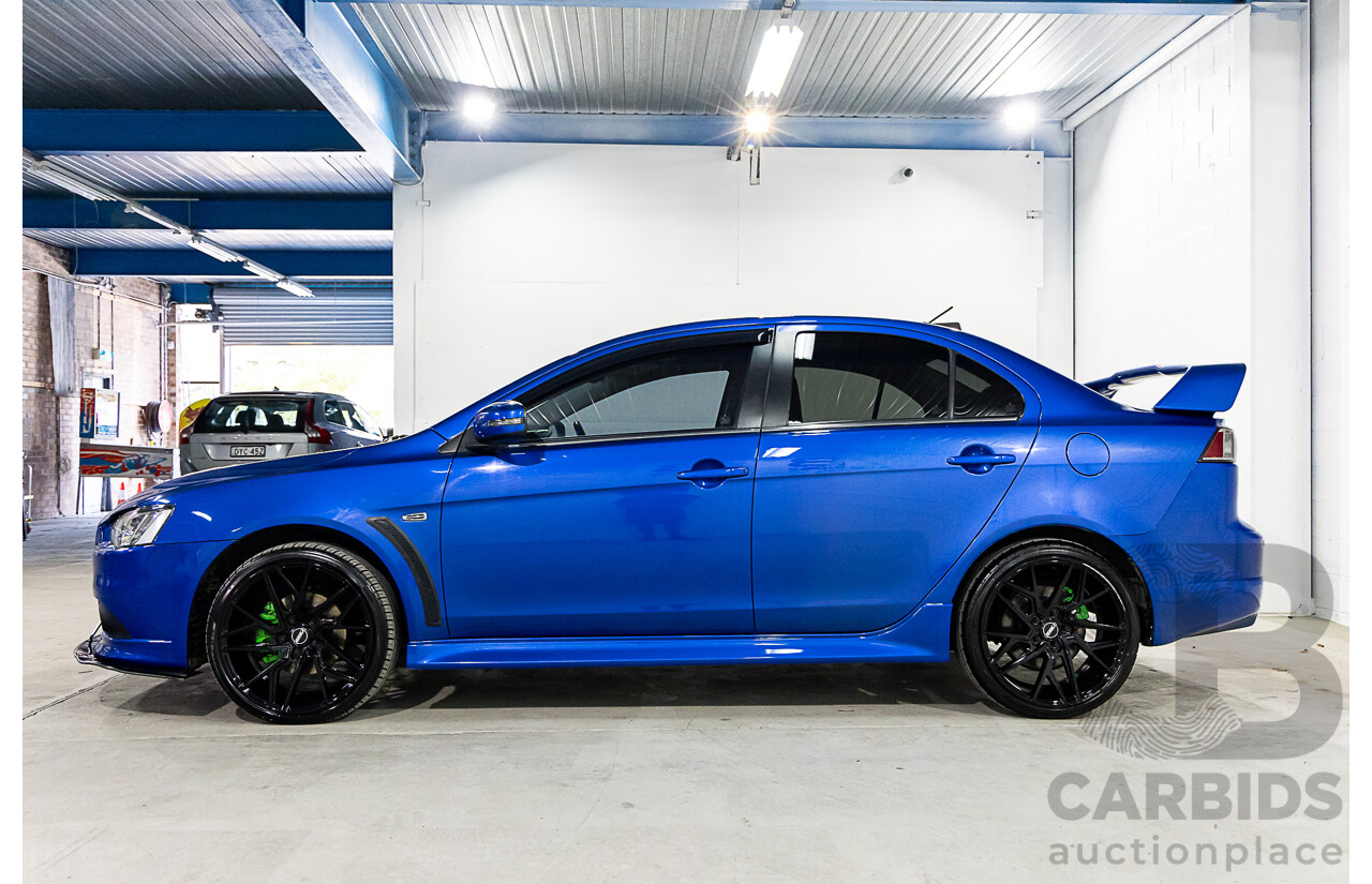 12/2014 Mitsubishi Lancer Ralliart CJ MY15 4d Sedan Lightning Blue Pearl Turbo 2.0L