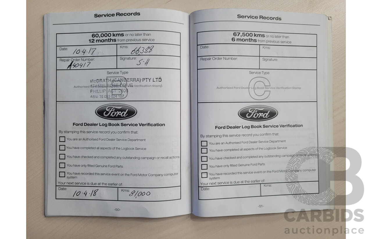 4/2014 Ford Ranger 3.2 XLS (4x4) PX C/Chas Blue Turbo Diesel 3.2L