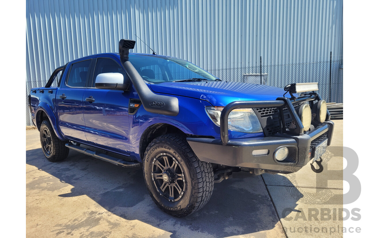 4/2014 Ford Ranger 3.2 XLS (4x4) PX C/Chas Blue Turbo Diesel 3.2L