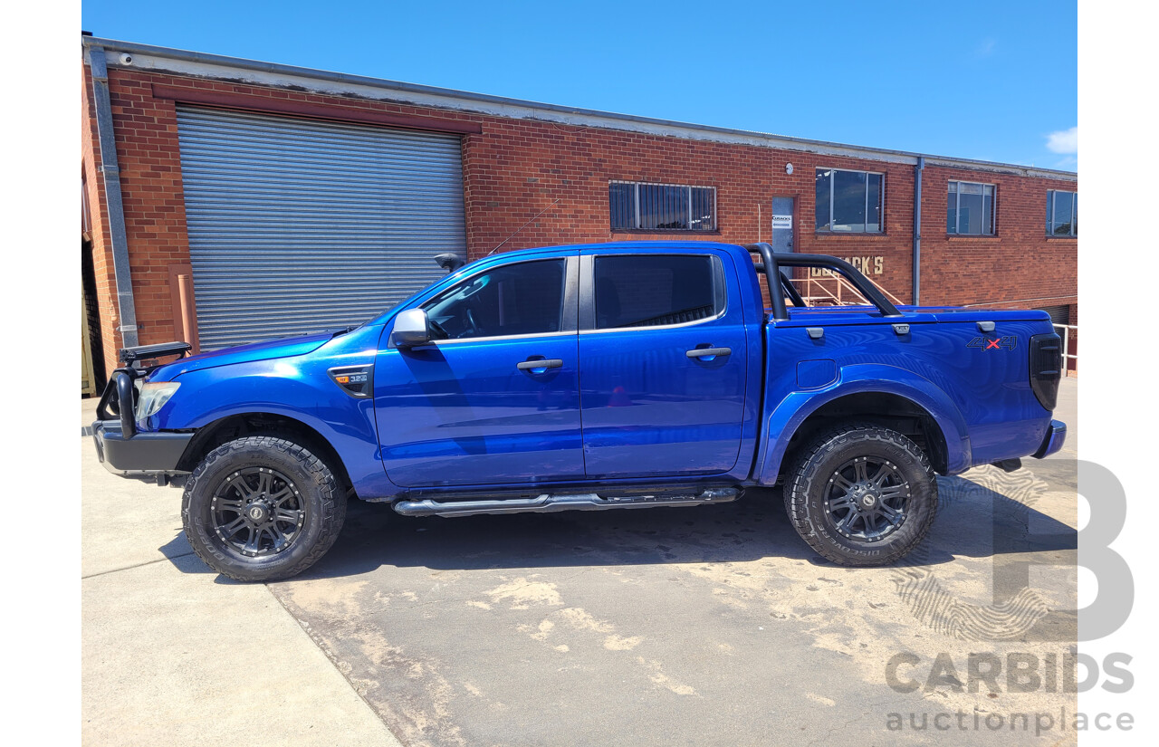 4/2014 Ford Ranger 3.2 XLS (4x4) PX C/Chas Blue Turbo Diesel 3.2L