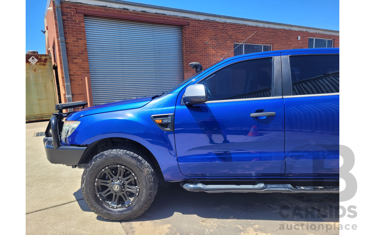 4/2014 Ford Ranger 3.2 XLS (4x4) PX C/Chas Blue Turbo Diesel 3.2L