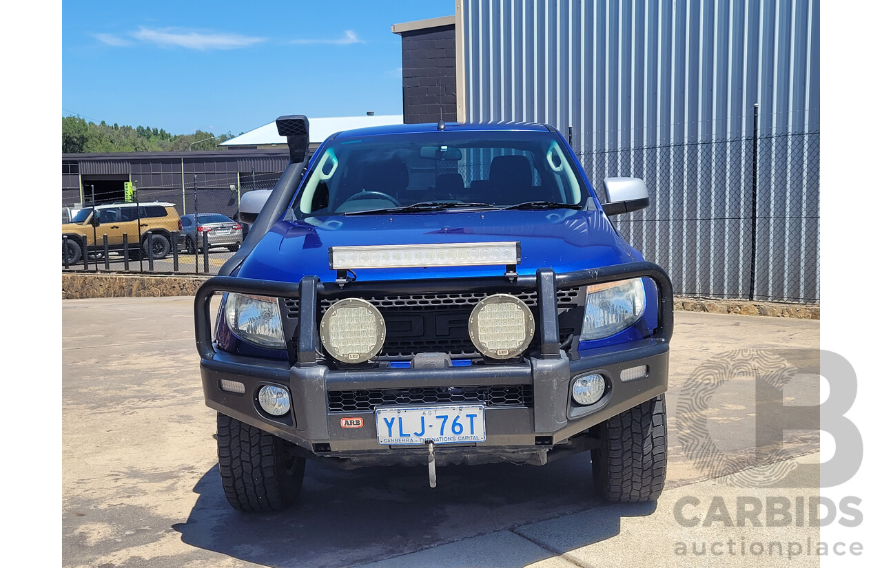 4/2014 Ford Ranger 3.2 XLS (4x4) PX C/Chas Blue Turbo Diesel 3.2L