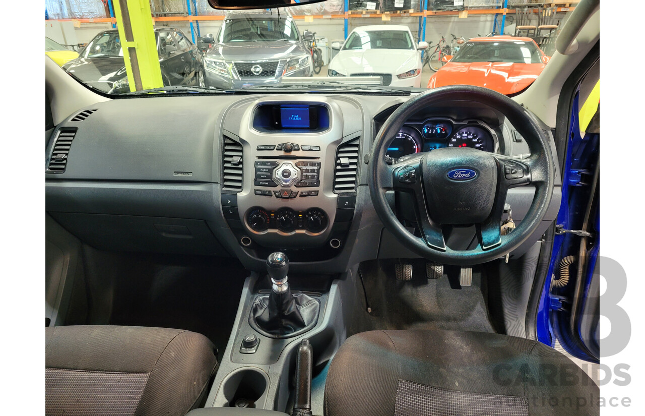 4/2014 Ford Ranger 3.2 XLS (4x4) PX C/Chas Blue Turbo Diesel 3.2L