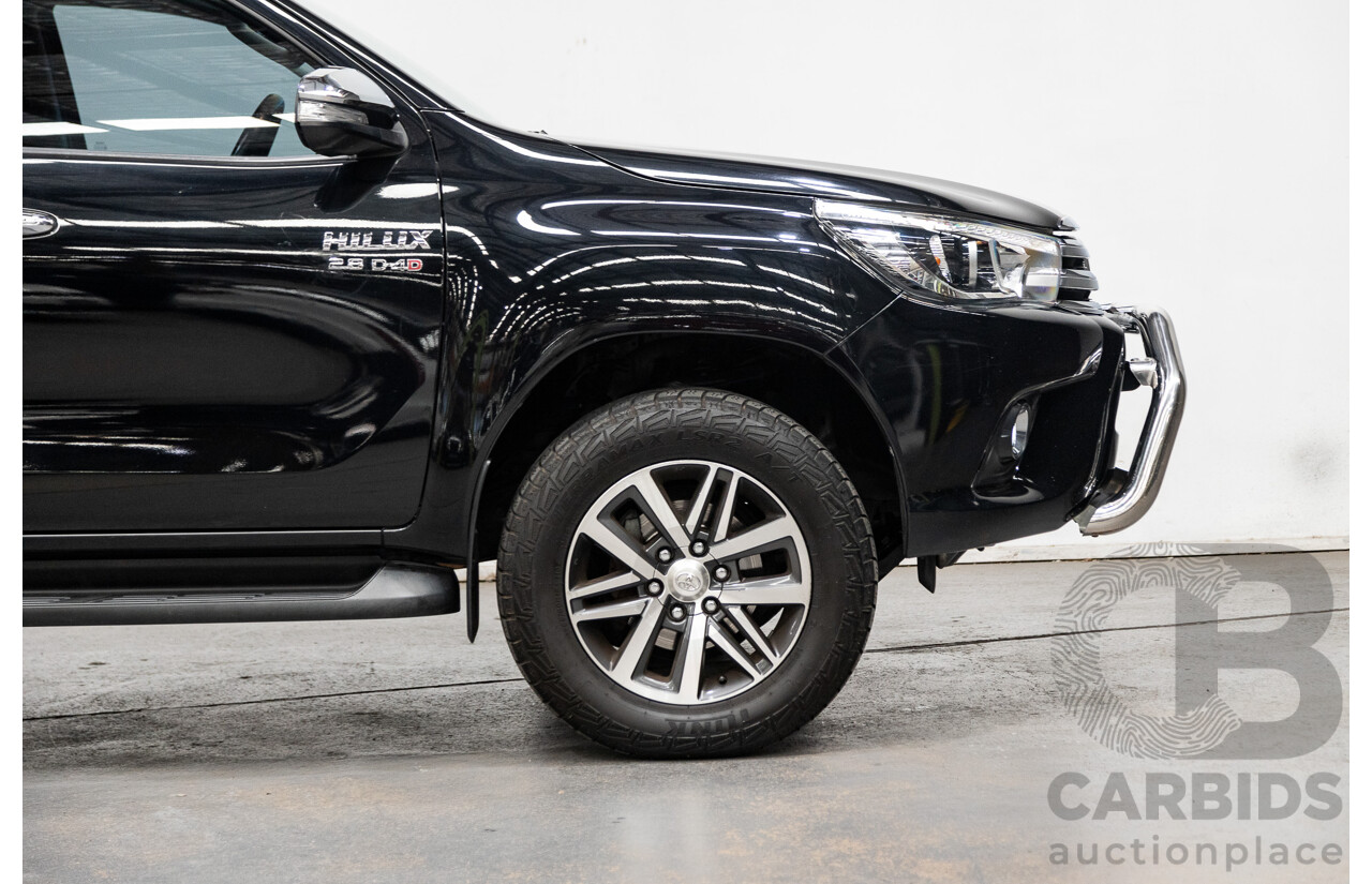07/2017 Toyota Hilux SR5 (4x4) N80 GUN126R Dual Cab Eclipse Black Turbo Diesel 2.8L