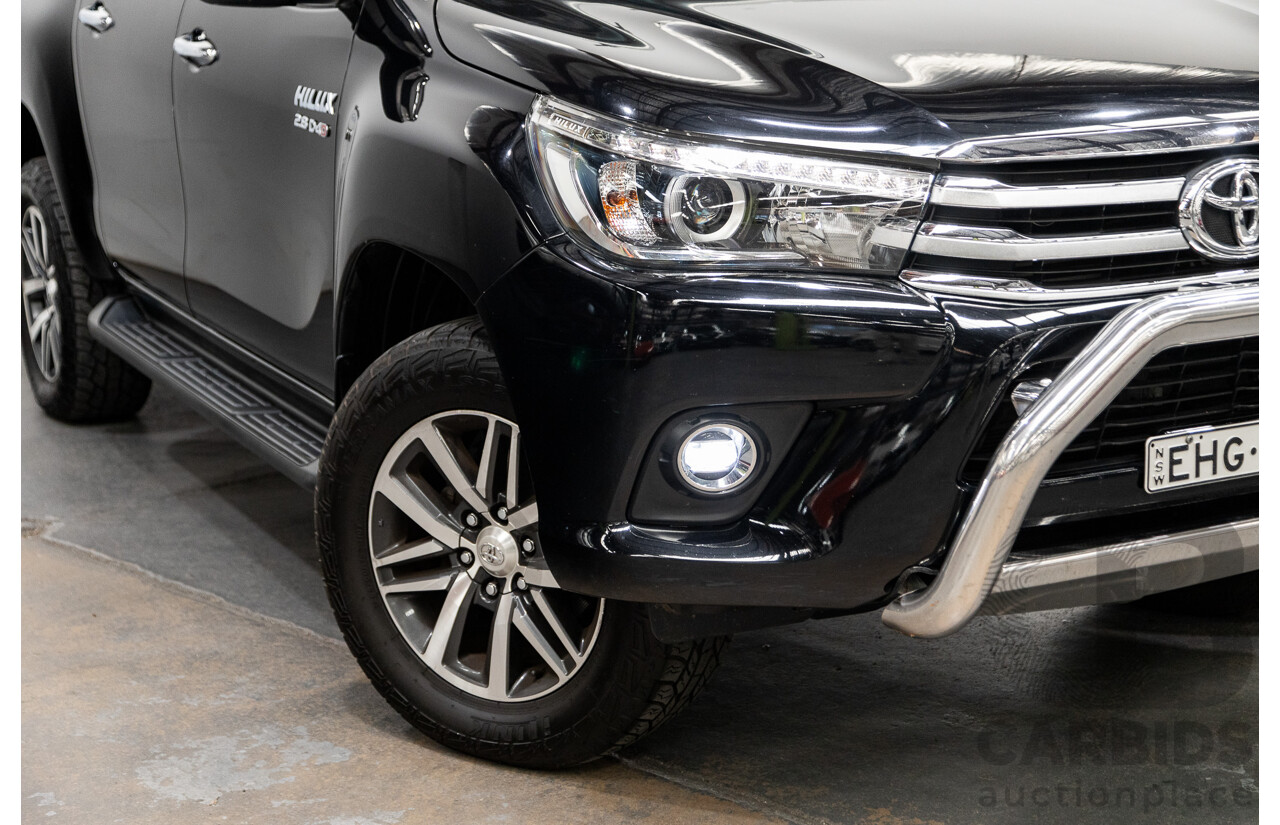 07/2017 Toyota Hilux SR5 (4x4) N80 GUN126R Dual Cab Eclipse Black Turbo Diesel 2.8L