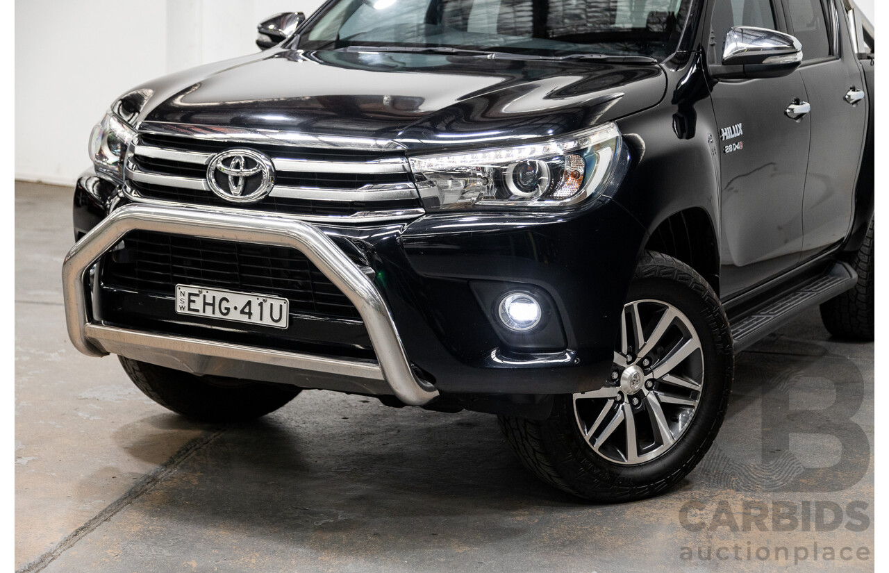 07/2017 Toyota Hilux SR5 (4x4) N80 GUN126R Dual Cab Eclipse Black Turbo Diesel 2.8L