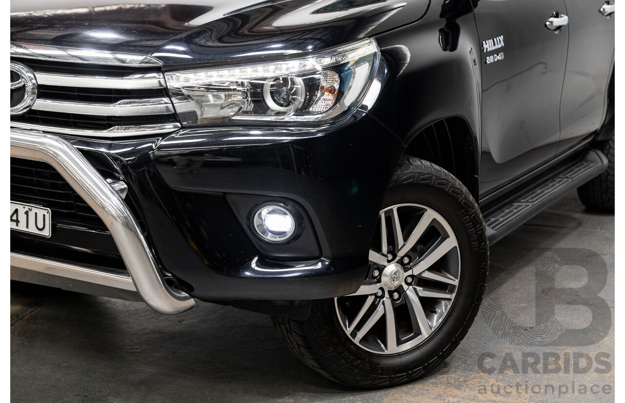 07/2017 Toyota Hilux SR5 (4x4) N80 GUN126R Dual Cab Eclipse Black Turbo Diesel 2.8L