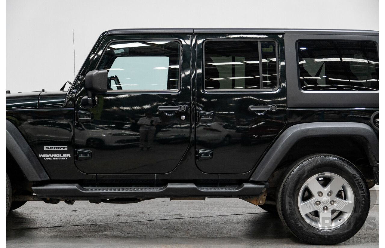 7/2012 Jeep Wrangler Unlimited Sport (4x4) JK MY13 4d Hardtop Dark Green 3.6L