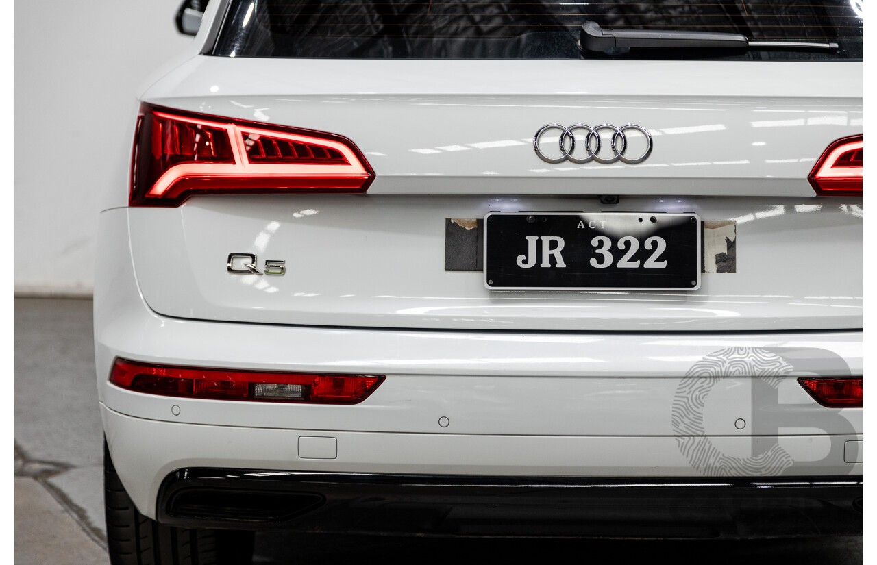 01/2019 Audi Q5 40 TDI QUATTRO DESIGN (AWD) FY MY19 4D Wagon Glacier White Turbo Diesel 2.0L