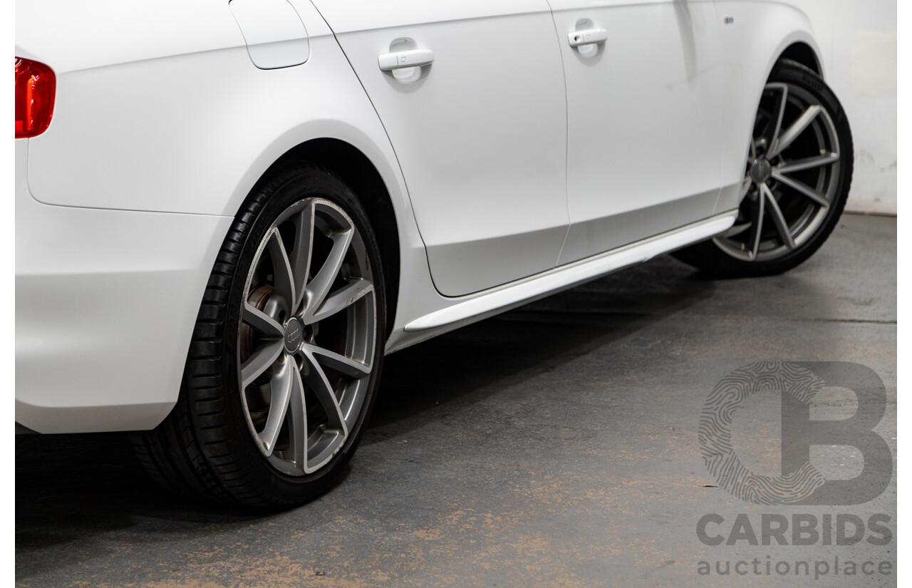12/2015 Audi A4 2.0 TFSI S-Line Quattro (AWD) B8 (8K) 4d Sedan Ibis White 2.0L Turbo