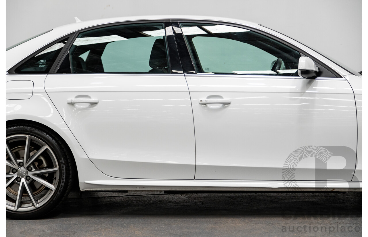 12/2015 Audi A4 2.0 TFSI S-Line Quattro (AWD) B8 (8K) 4d Sedan Ibis White 2.0L Turbo