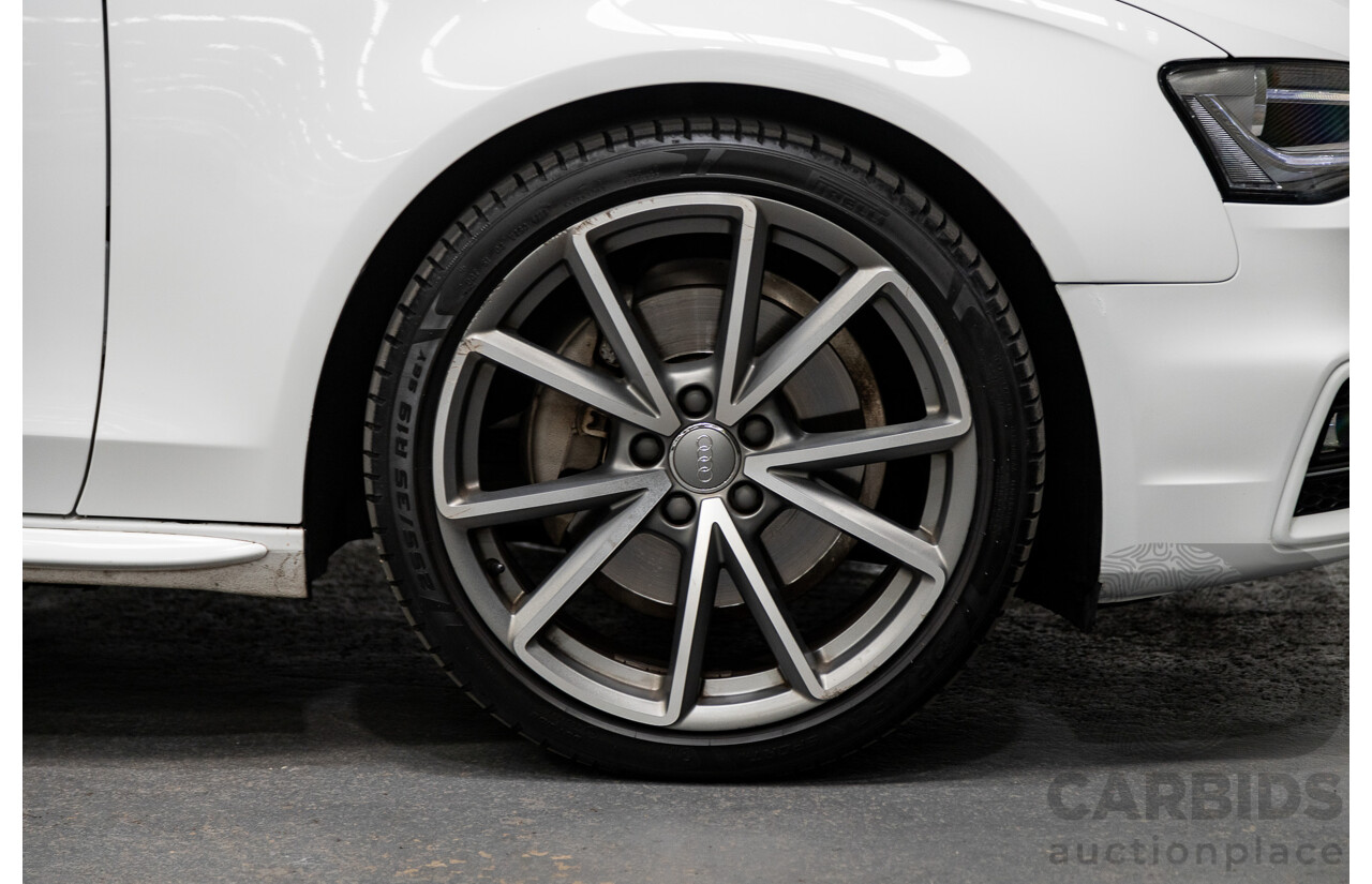 12/2015 Audi A4 2.0 TFSI S-Line Quattro (AWD) B8 (8K) 4d Sedan Ibis White 2.0L Turbo