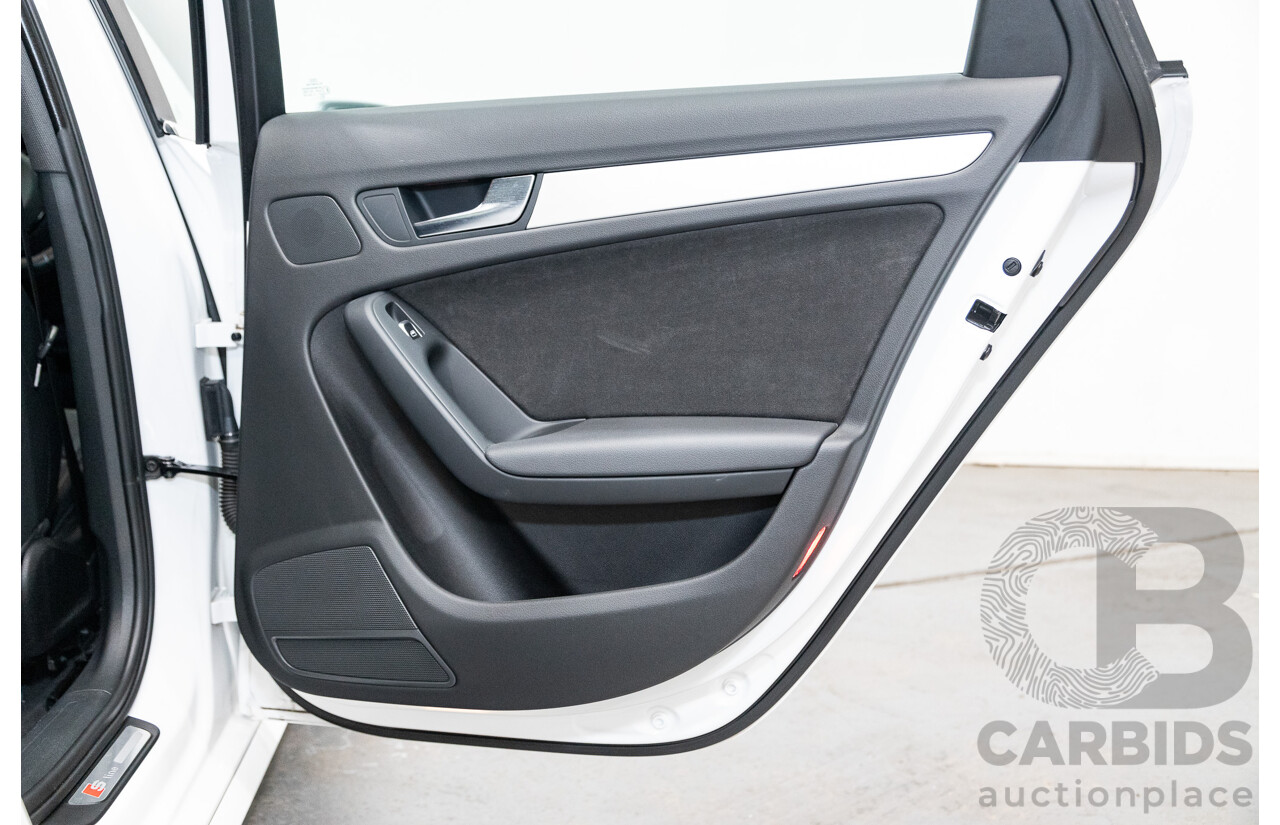 12/2015 Audi A4 2.0 TFSI S-Line Quattro (AWD) B8 (8K) 4d Sedan Ibis White 2.0L Turbo