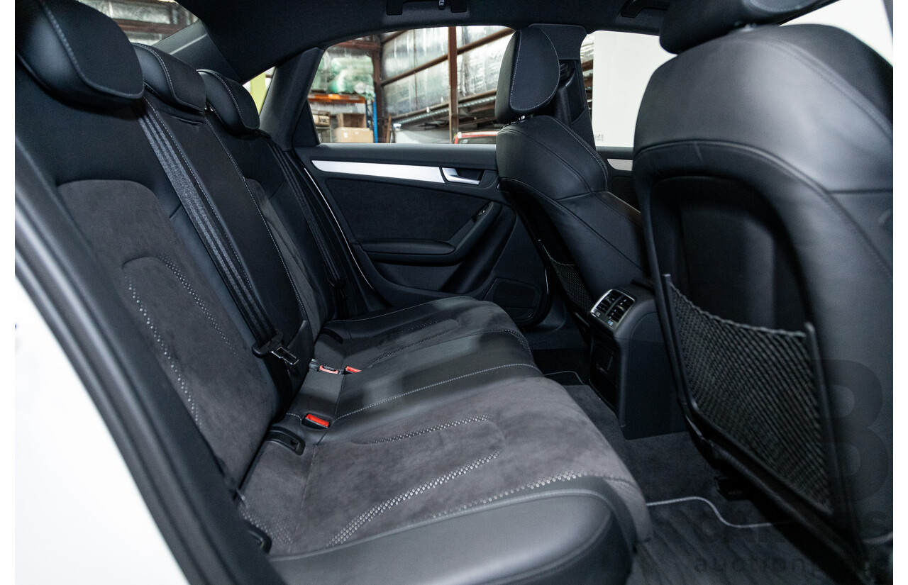 12/2015 Audi A4 2.0 TFSI S-Line Quattro (AWD) B8 (8K) 4d Sedan Ibis White 2.0L Turbo