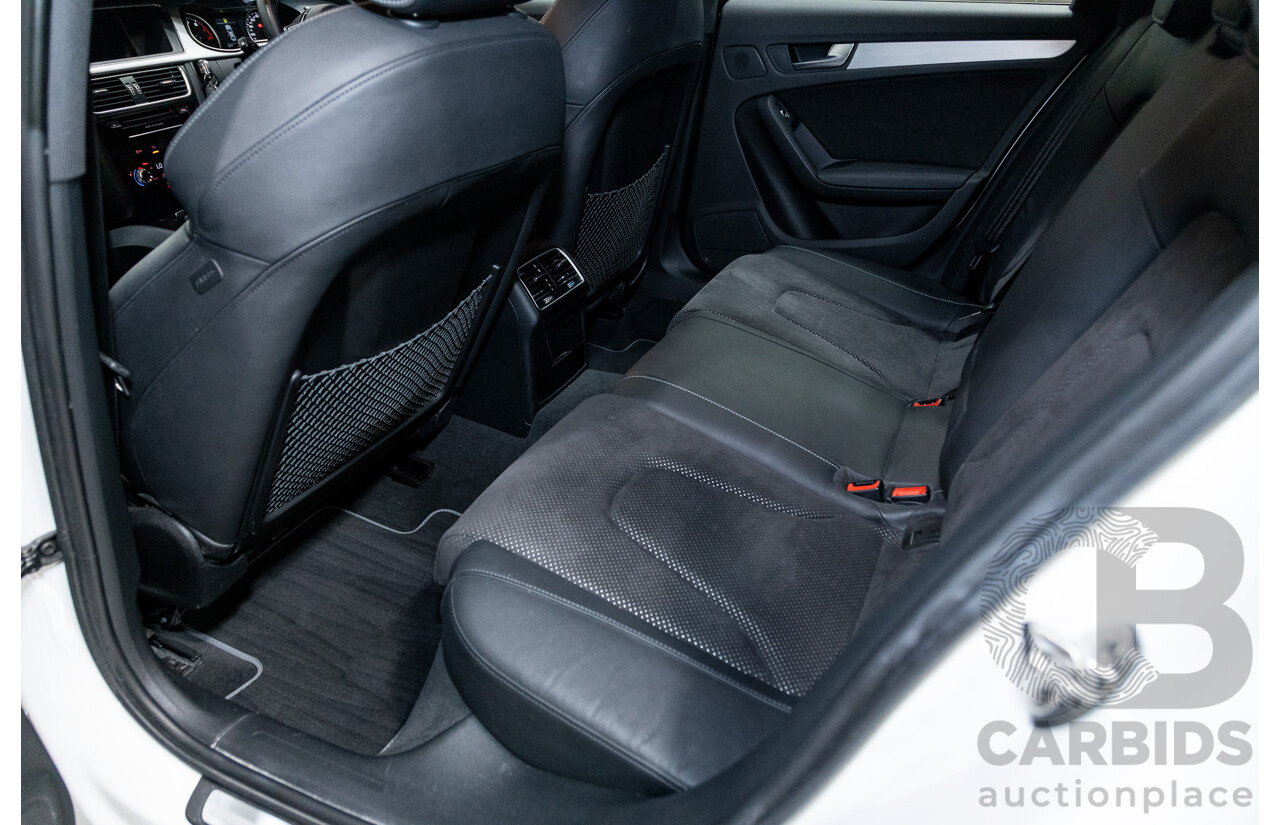 12/2015 Audi A4 2.0 TFSI S-Line Quattro (AWD) B8 (8K) 4d Sedan Ibis White 2.0L Turbo