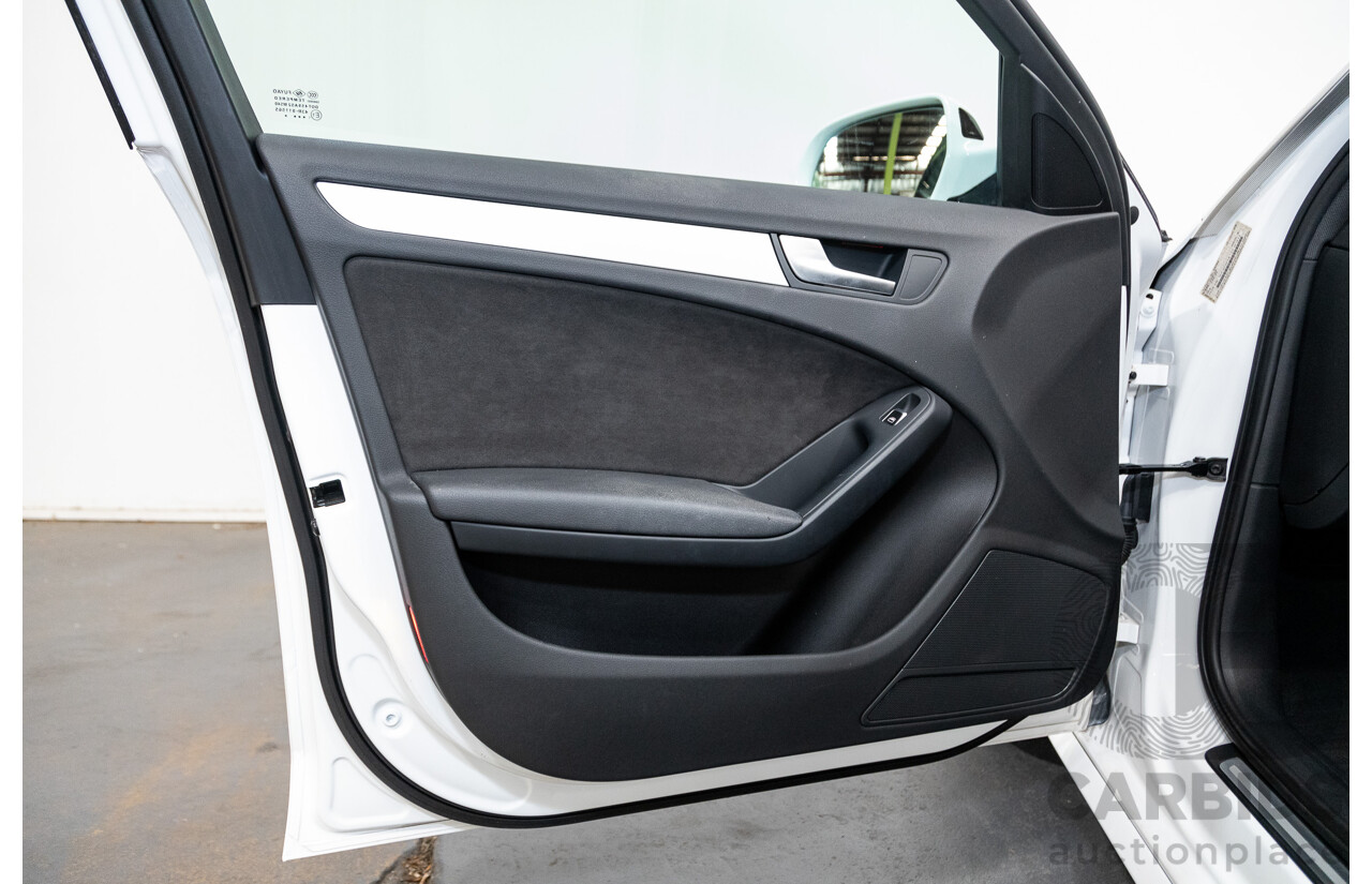 12/2015 Audi A4 2.0 TFSI S-Line Quattro (AWD) B8 (8K) 4d Sedan Ibis White 2.0L Turbo