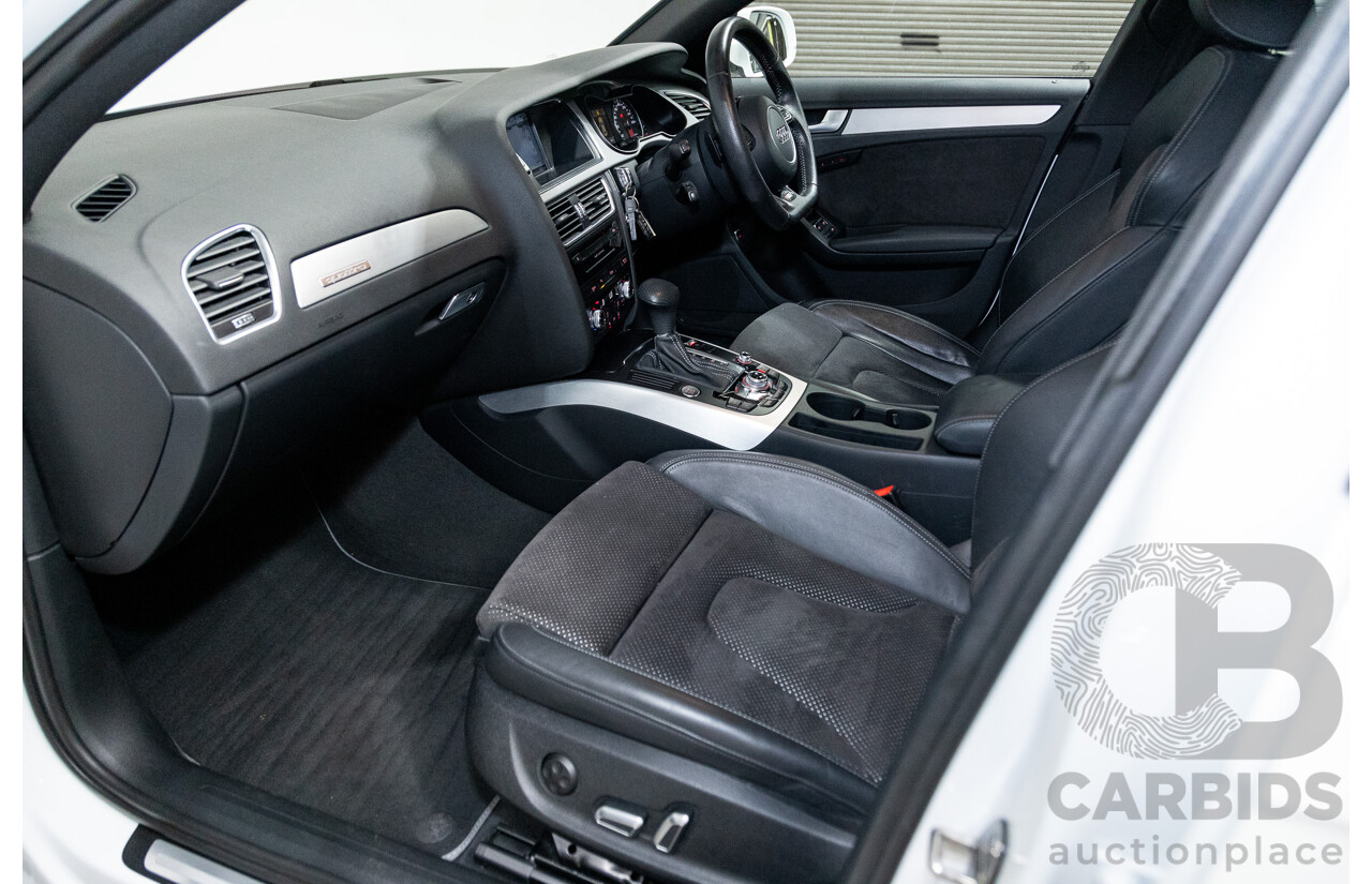 12/2015 Audi A4 2.0 TFSI S-Line Quattro (AWD) B8 (8K) 4d Sedan Ibis White 2.0L Turbo