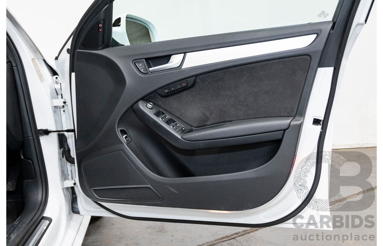 12/2015 Audi A4 2.0 TFSI S-Line Quattro (AWD) B8 (8K) 4d Sedan Ibis White 2.0L Turbo