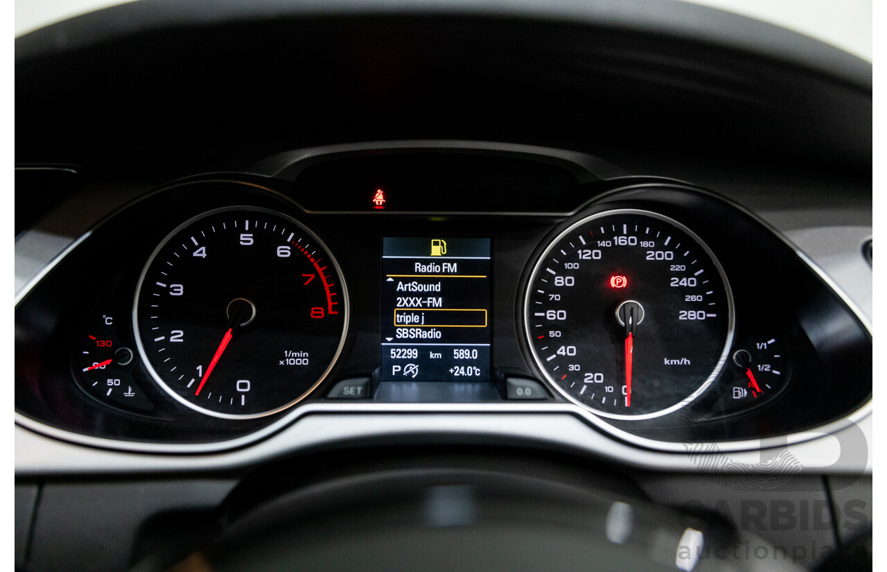 12/2015 Audi A4 2.0 TFSI S-Line Quattro (AWD) B8 (8K) 4d Sedan Ibis White 2.0L Turbo