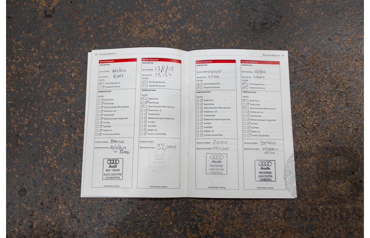 12/2015 Audi A4 2.0 TFSI S-Line Quattro (AWD) B8 (8K) 4d Sedan Ibis White 2.0L Turbo